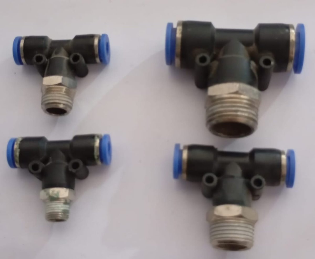 TEE INSTANTÂNEO 12 X BSP 1/4 - Conexão Pneumática